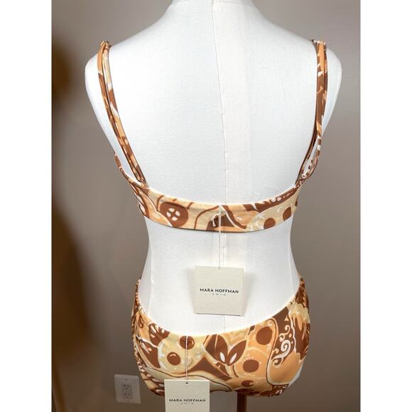 Mara Hoffman Clara Knot Bikini Top & Zoa Swim Bottom In Acadia Floral Set Sz XL - Picture 7 of 9